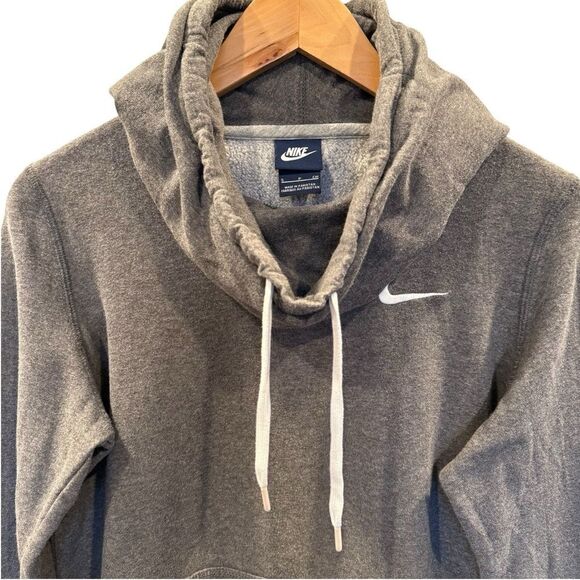 Nike Cowl Neck Pullover Lightweight Hoodie Sweater - Grey - Women's S - Picture 3 of 7